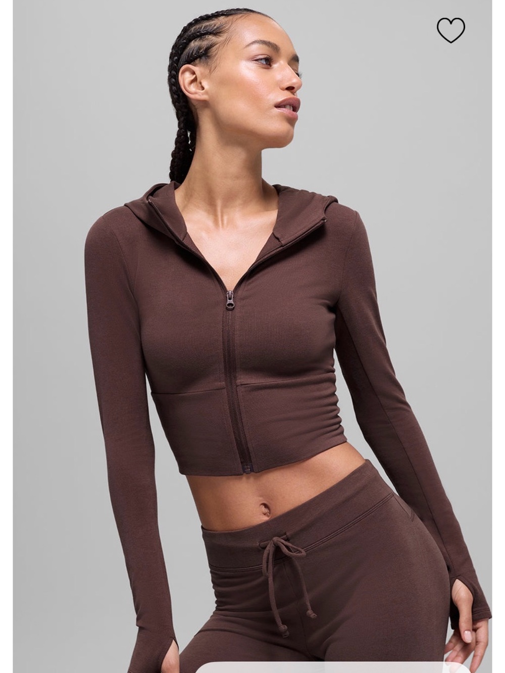 Alo Yoga Sway Full Zip Hoodie - Brownstone Size Large